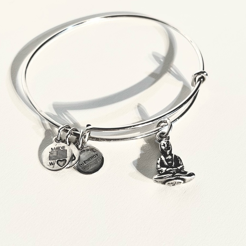 Alex & Ani Russian Silver Buddha Bangle Bracelet